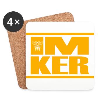 imker honigdealer let it bee - Untersetzer (4er-Set) - Weiß - Vorne