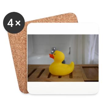 Rubber ducky - Coasters (set of 4) - white - Front