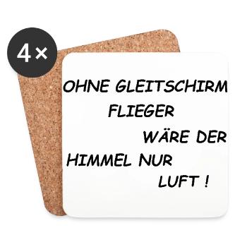 Gleitschirm 18 gif - Untersetzer (4er-Set) - Weiß - Vorne