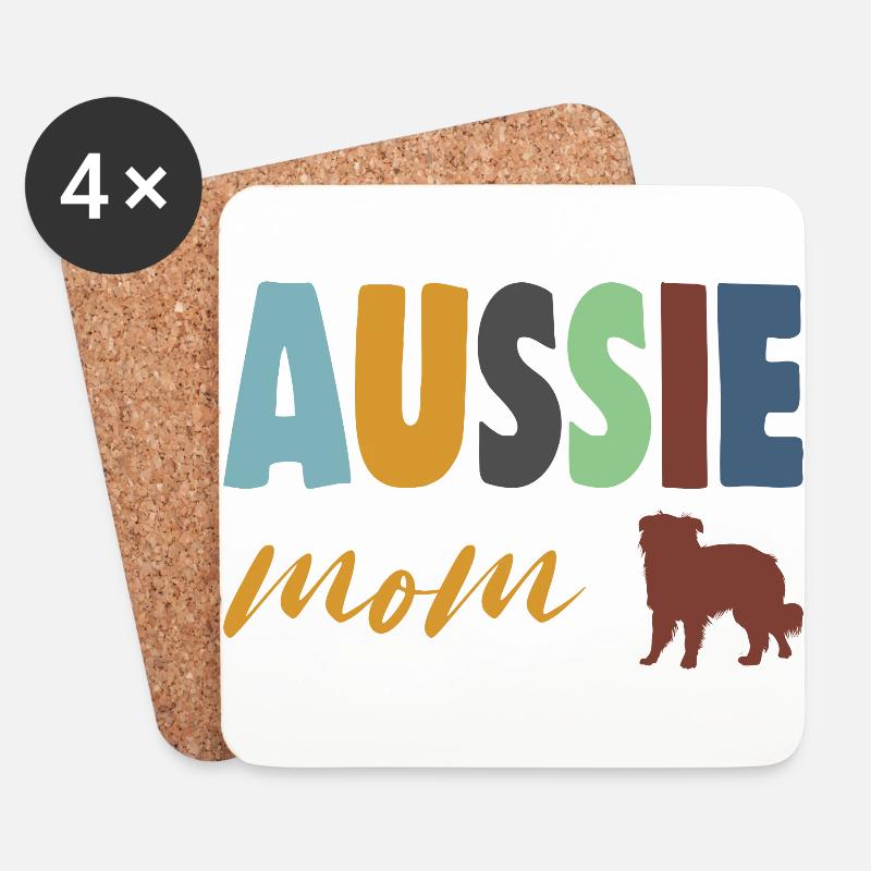aussie mom - Untersetzer (4er-Set) - Weiß