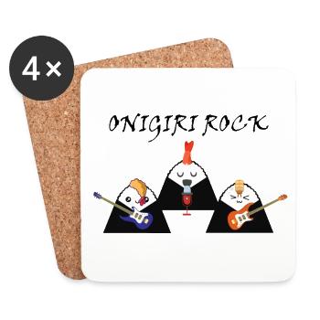 ONIGIRI ROCK - Coasters (set of 4) - white - Front