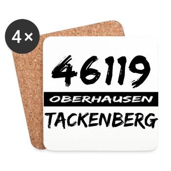 46119 Oberhausen Tackenberg - Untersetzer (4er-Set) - Weiß - Vorne