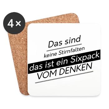 witzige geschenkidee - Untersetzer (4er-Set) - Weiß - Vorne