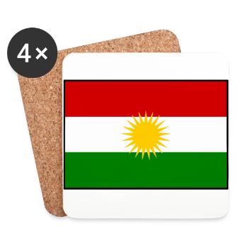 Kurdistan - Dessous de verre (lot de 4) - blanc - Devant