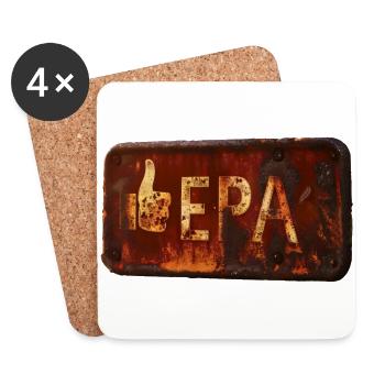 Rusty LIKE EPA sign with a retro feel - Coasters (set of 4) - white - Front