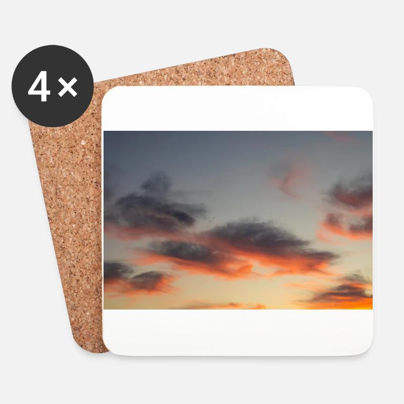 Middle fire sky - Coasters (set of 4) - white