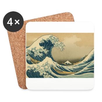 wave - Coasters (set of 4) - white - Front