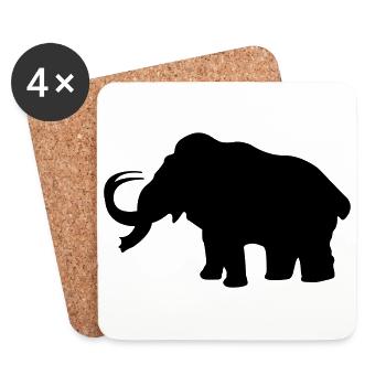 Mammut - Untersetzer (4er-Set) - Weiß - Vorne
