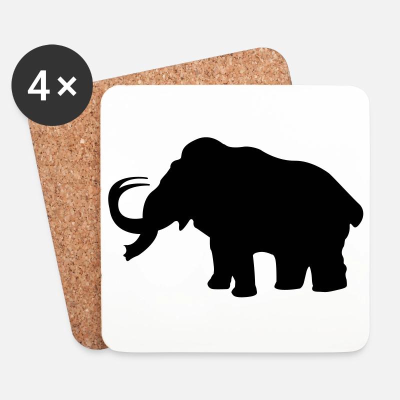 Mammut - Untersetzer (4er-Set) - Weiß