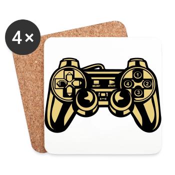 Gaming - Untersetzer (4er-Set) - Weiß - Vorne