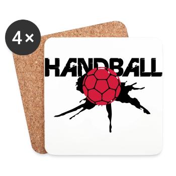 Sport de handball - Dessous de verre (lot de 4) - blanc - Devant