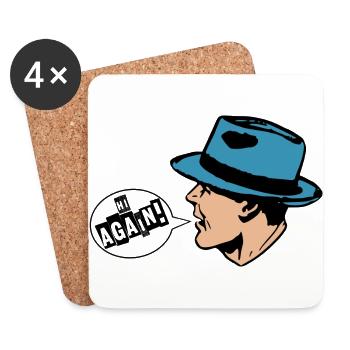 Lennart - Hi Again - Coasters (set of 4) - white - Front