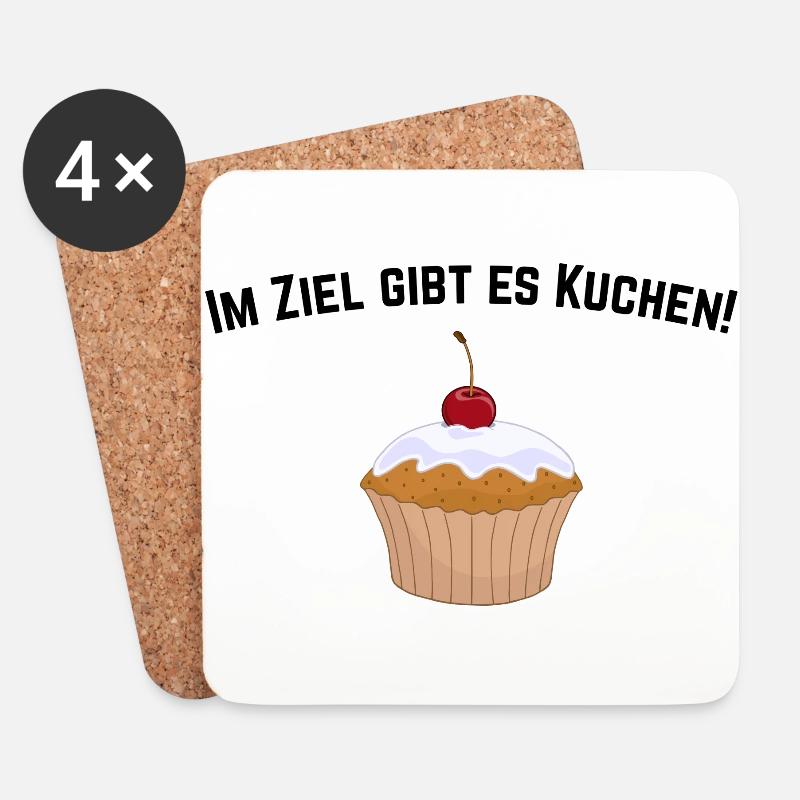 Ich mache das nur fuer Kuchen - Untersetzer (4er-Set) - Weiß