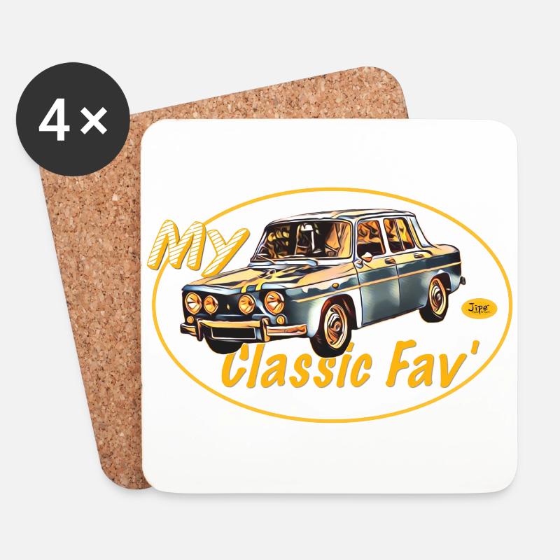 Klassische Fav 3 - Untersetzer (4er-Set) - Weiß