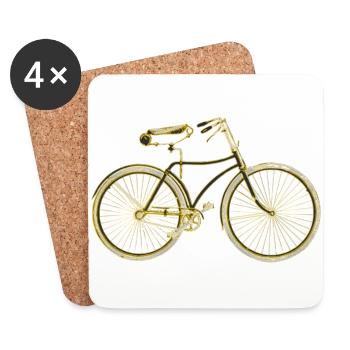 bicycle mountain bike cyclist mountainbike fahrrad - Untersetzer (4er-Set) - Weiß - Vorne