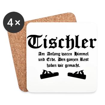 tischler - Untersetzer (4er-Set) - Weiß - Vorne