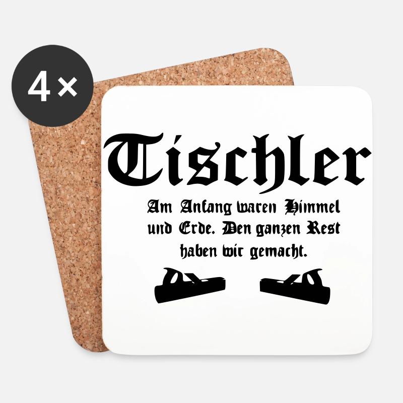 tischler - Untersetzer (4er-Set) - Weiß