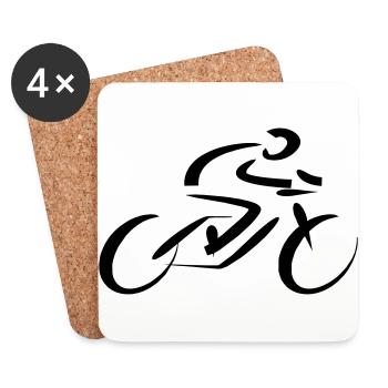 Radsport - Untersetzer (4er-Set) - Weiß - Vorne