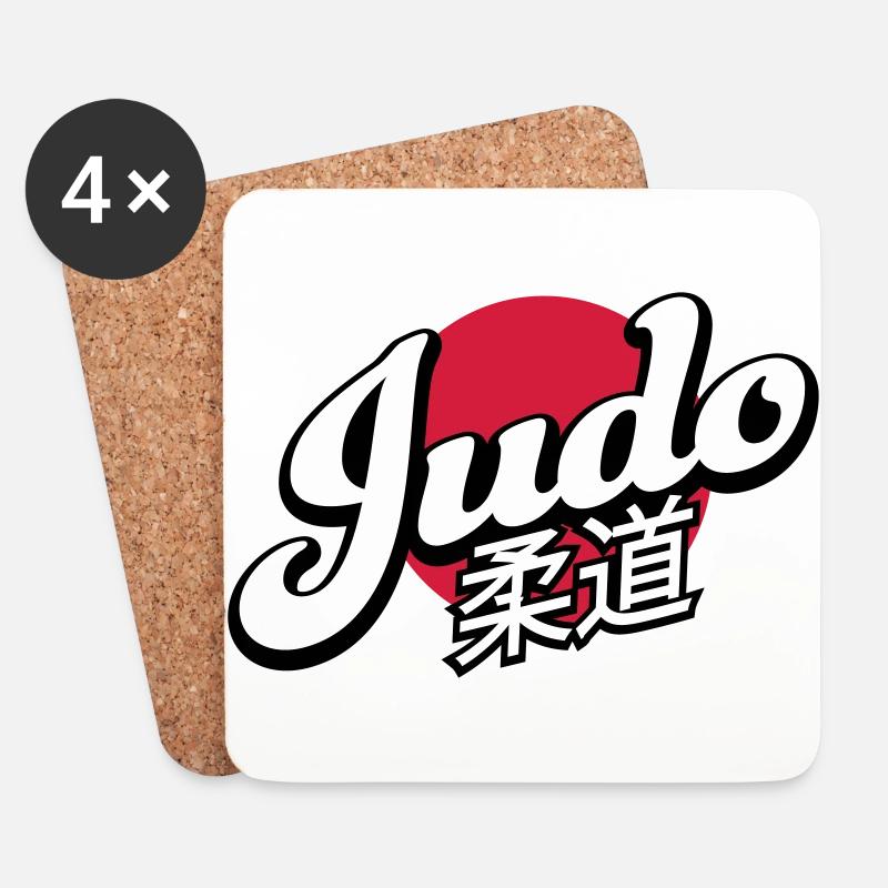 Judo - Untersetzer (4er-Set) - Weiß