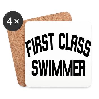 First Class Swimmer - Dessous de verre (lot de 4) - blanc - Devant