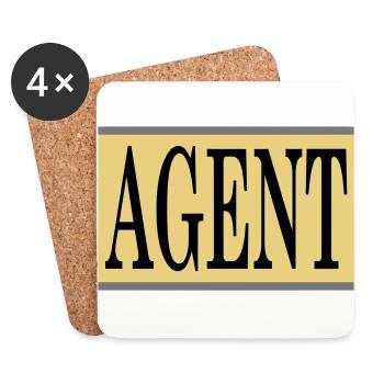 Agent - Untersetzer (4er-Set) - Weiß - Vorne