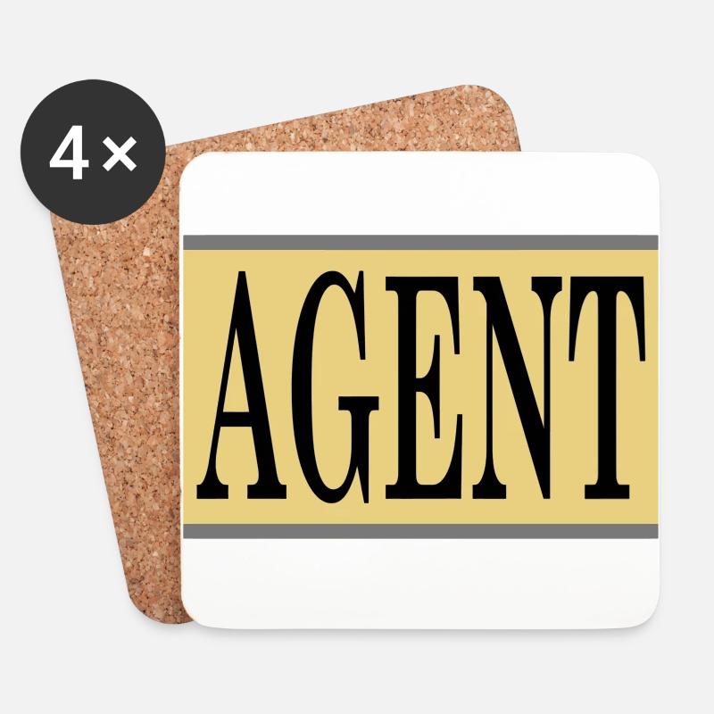 Agent - Untersetzer (4er-Set) - Weiß