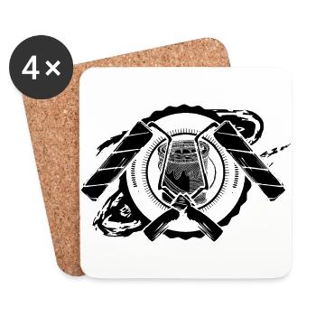 PAINTER CRAFTS WORK WORKS CONSTRUCTION PAINTER - Coasters (set of 4) - white - Front