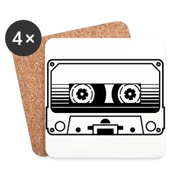 Cassette / tape - Coasters (set of 4) - white - Front