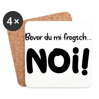 Noi! Witziges Geschenk für Schwaben - Untersetzer (4er-Set) - Weiß - Vorne