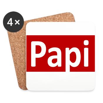 Papi gift idea - Coasters (set of 4) - white - Front