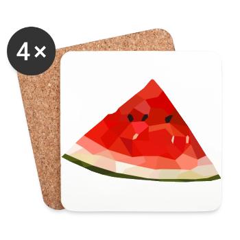Wassermelone frucht - Untersetzer (4er-Set) - Weiß - Vorne