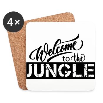 welcome to the jungle - Dessous de verre (lot de 4) - blanc - Devant
