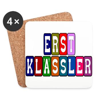 Erste Schultag Erster Erster schultag Erste Klasse - Untersetzer (4er-Set) - Weiß - Vorne