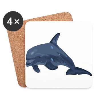 Mon animal de compagnie les créatures marines - Dessous de verre (lot de 4) - blanc - Devant