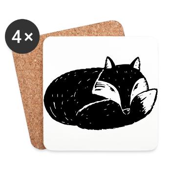 Fox - Coasters (set of 4) - white - Front