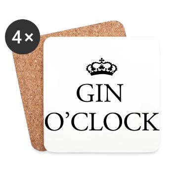 Gin O'Clock - Coasters (set of 4) - white - Front