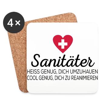 Ambulance man - Coasters (set of 4) - white - Front