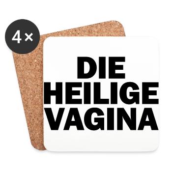 holy vagina - Coasters (set of 4) - white - Front