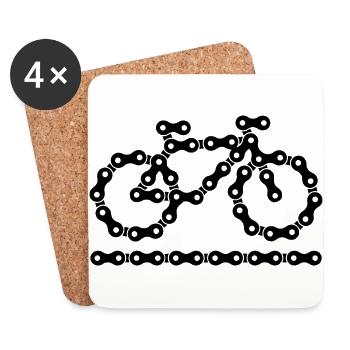 Bike - Untersetzer (4er-Set) - Weiß - Vorne
