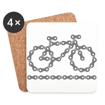 Bike - Coasters (set of 4) - white - Front