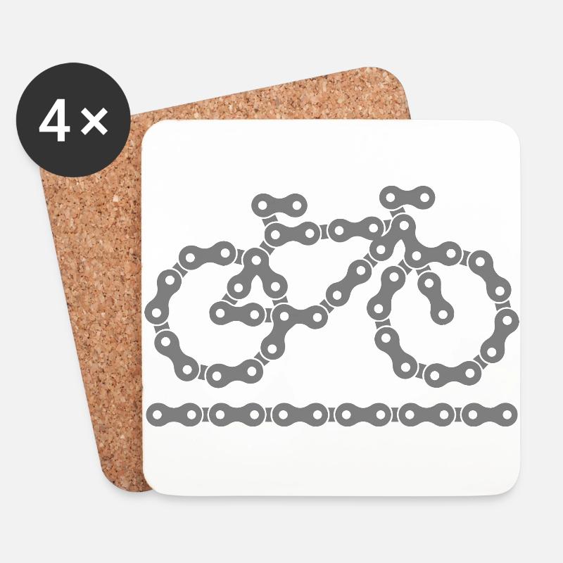 Bike - Untersetzer (4er-Set) - Weiß