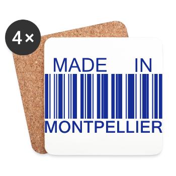 Made in Montpellier 34 Hérault - Dessous de verre (lot de 4) - blanc - Devant