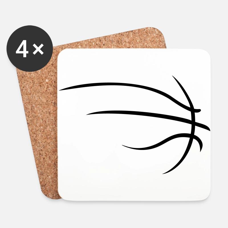 basketball - Untersetzer (4er-Set) - Weiß