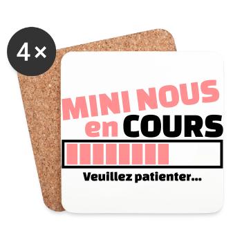 mini nous en cours - Dessous de verre (lot de 4) - blanc - Devant