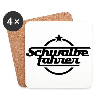 Schwalbefahrer - Untersetzer (4er-Set) - Weiß - Vorne