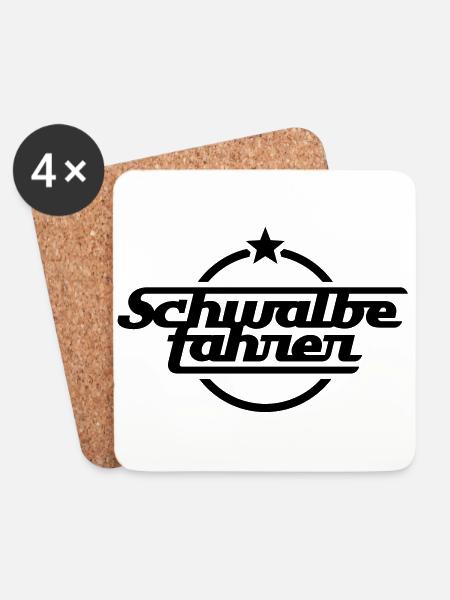Schwalbefahrer - Untersetzer (4er-Set) - Weiß
