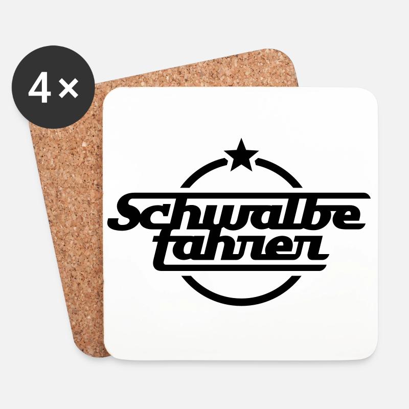 Schwalbefahrer - Untersetzer (4er-Set) - Weiß