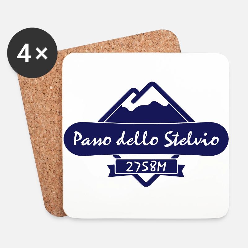Schrittdellostelvio - Untersetzer (4er-Set) - Weiß
