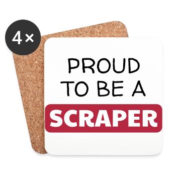 Scrapbooking / Scraper / Scrapeuse / Schaber - Coasters (set of 4) - white - Front