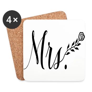 mrs_rose - Untersetzer (4er-Set) - Weiß - Vorne